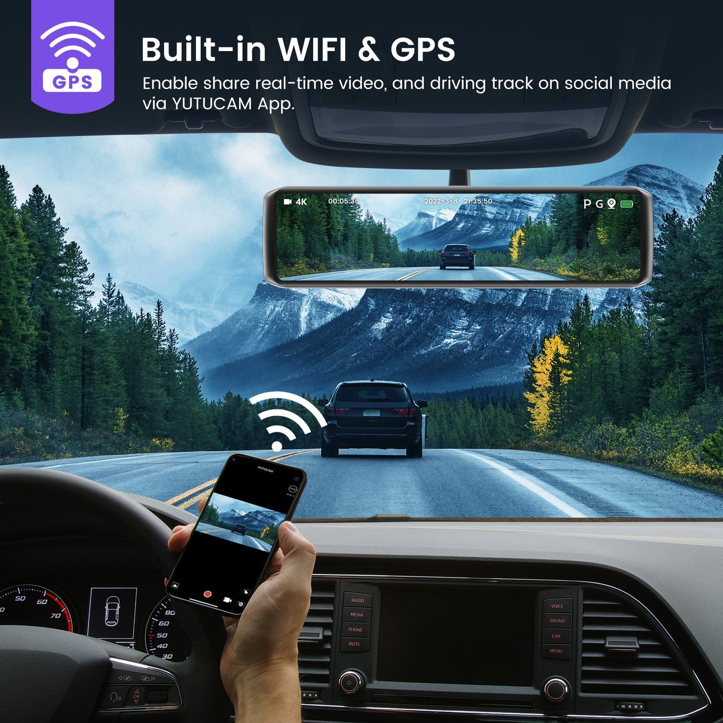 4k wifi app contral gps car